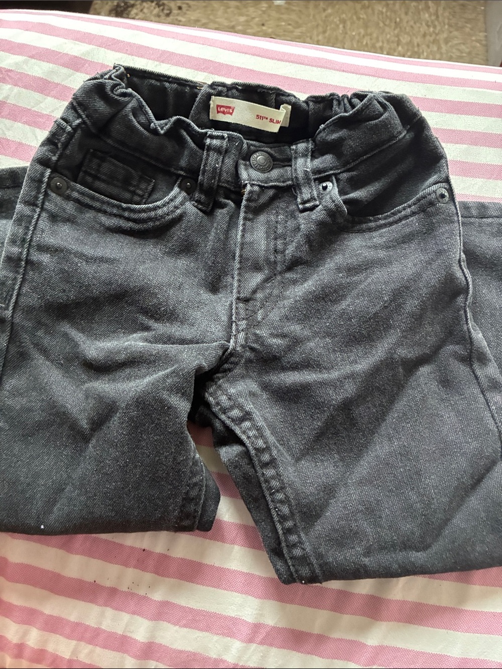 Levi's Kids Charcoal Gray Slim Jeans